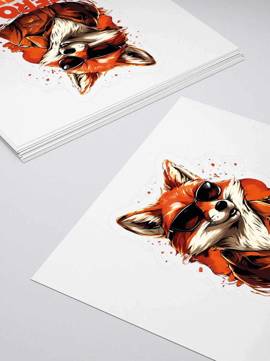 Zero Fox Given - Cool Funny Lovely Kiss Cut Stickers with Stylish Cartoon Fox Design product image (4)
