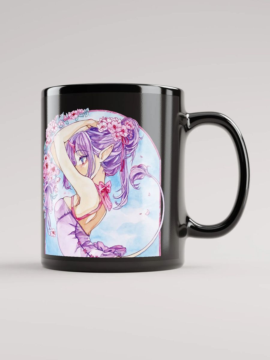 Unicorn and Lilac Black Glossy Mug product image (1)