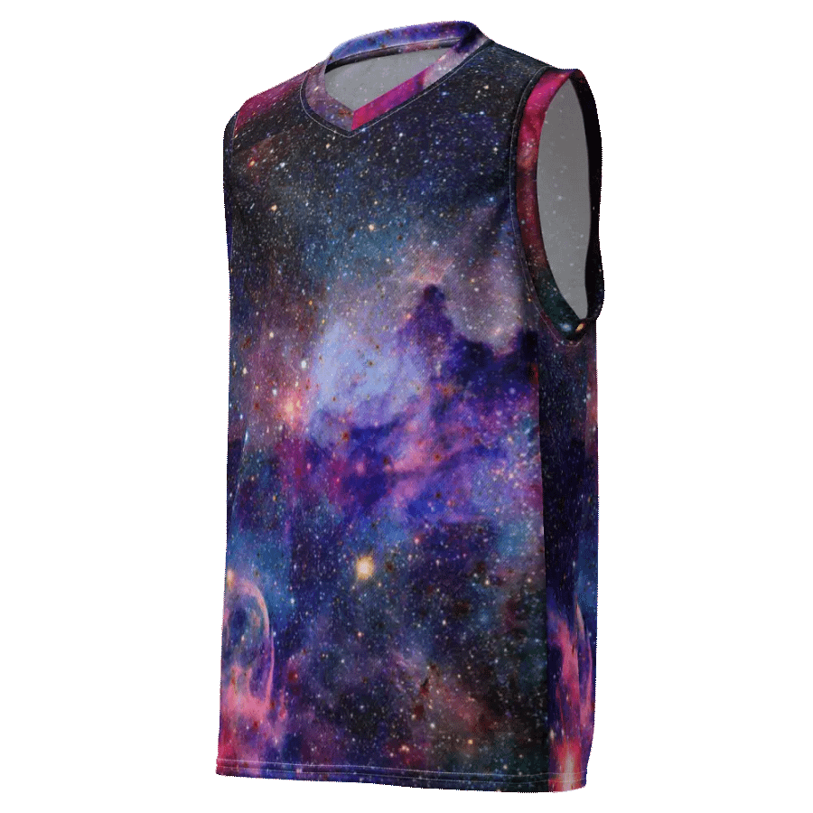 aus recyceltem Unisex-Basketballtrikot, Galaxy1 product image (1)