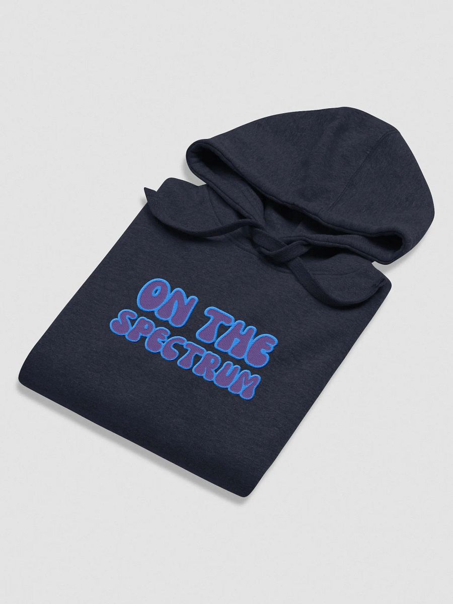 ON THE SPECTRUM lined design (lg., violet) embroidered heavyweight hoodie product image (16)