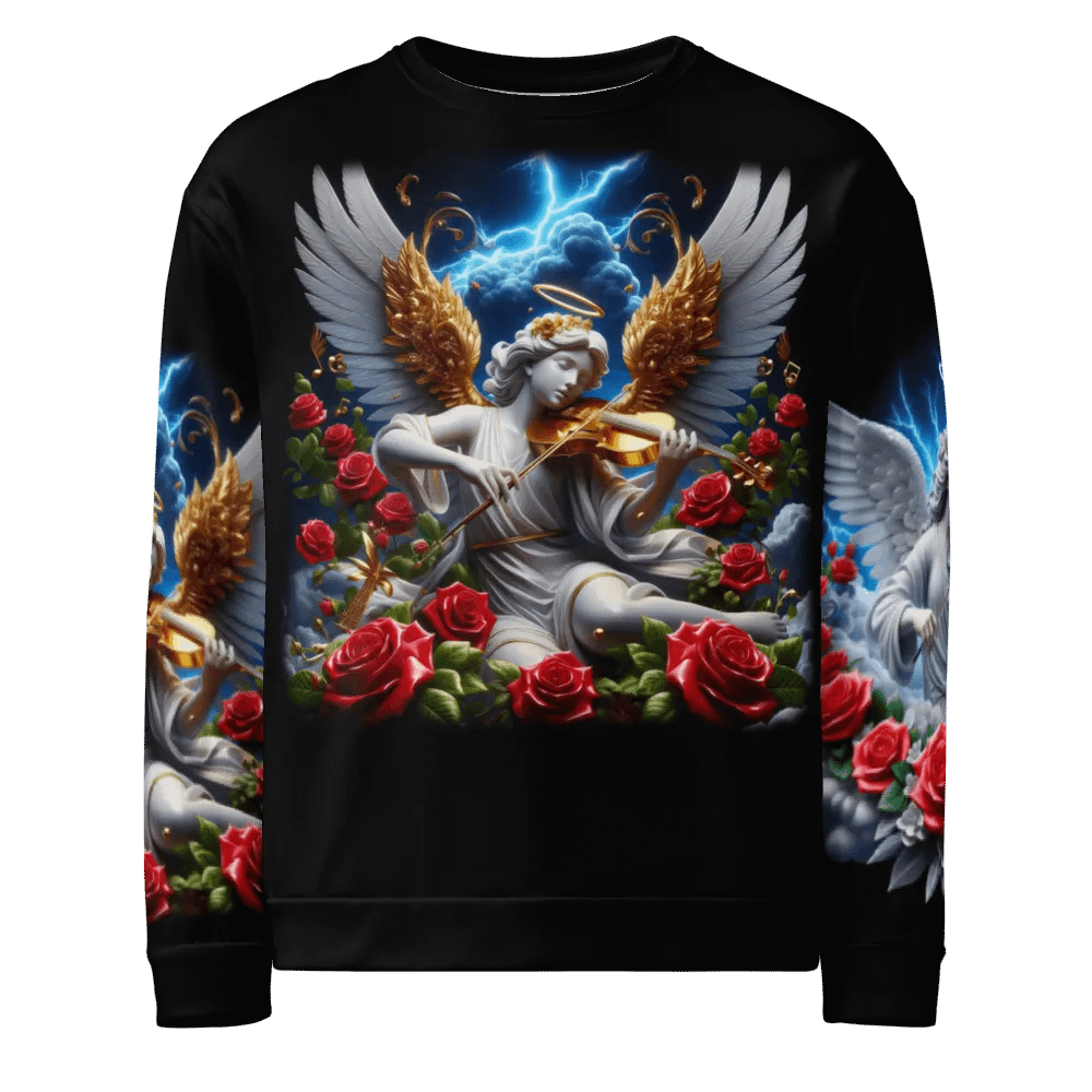 Angels making Music with a Violin - All-Over Unisex Sweatshirt #39 product image (1)