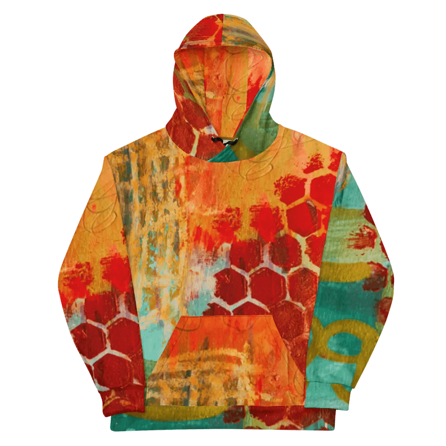 original abstract painting on unisex sweatshirt, hoodie product image (11)