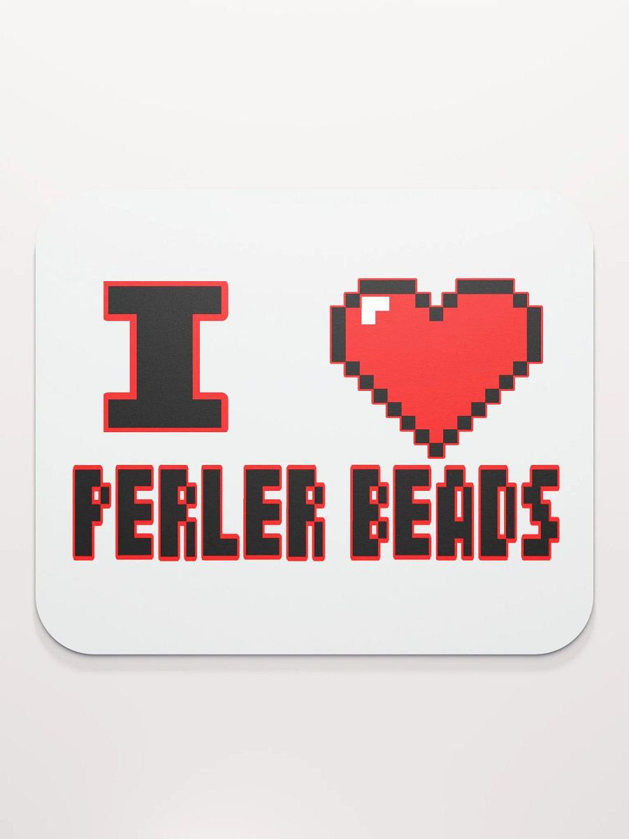 I Heart Perler Bead 2 Mouse Pad product image (2)