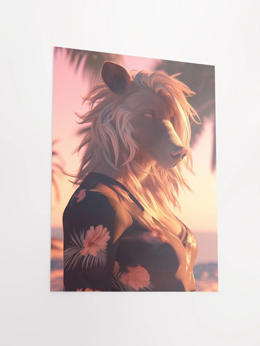 Tropical Boar Sunset Matte Poster product image (5)