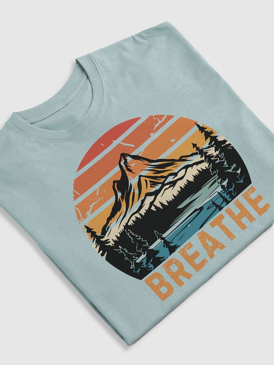 Breathe Vintage Sunset Mountain Lake Forest T-shirt product image (29)