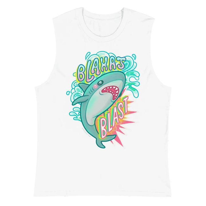 Blahaj Blast Muscle Tank product image (2)