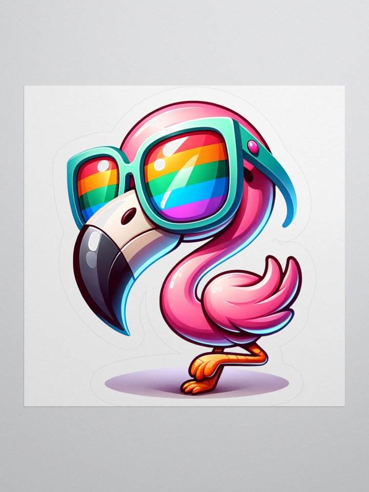 Funky Flamingo Sunglasses Stickers product image (1)