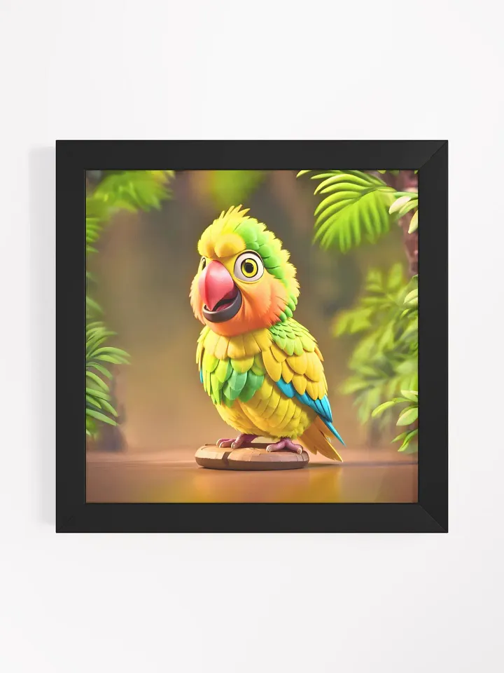 Endangered Species - Mexico - Yellow-headed Parrot Eco-Friendly Ayous Wood Framed Poster product image (1)