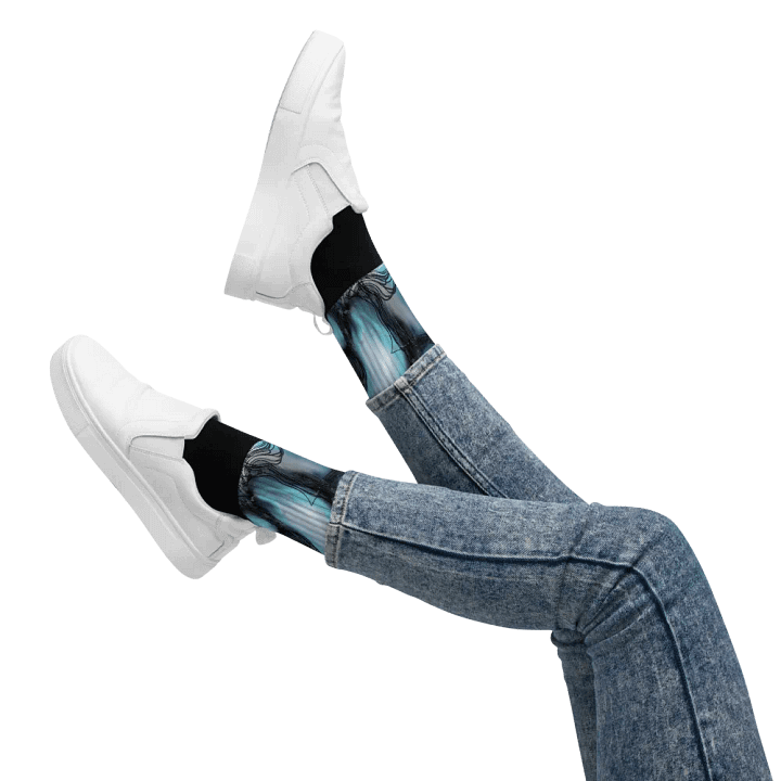 Abstract, art, socks, blue white, gray, black product image (2)