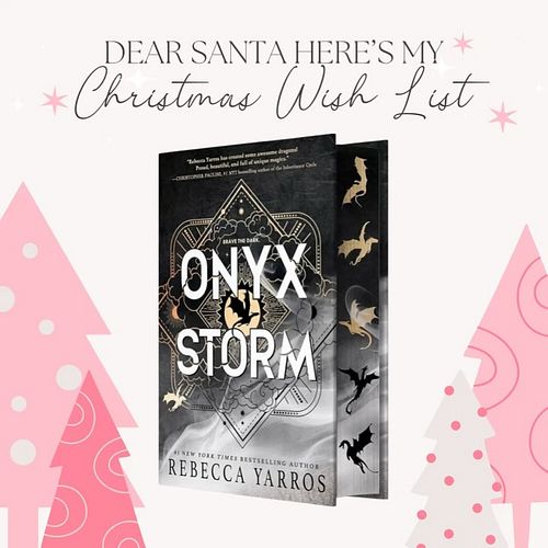 Any of these on your miracle Christmas list?? 

What’s on your wishlist?? 

#rebeccayarros #onyxstorm #redtowerbooks #bookwis...