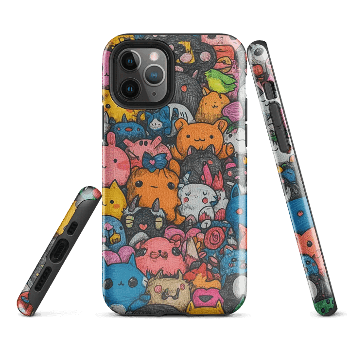 Colorful Kawaii Friends iPhone Tough Case product image (2)