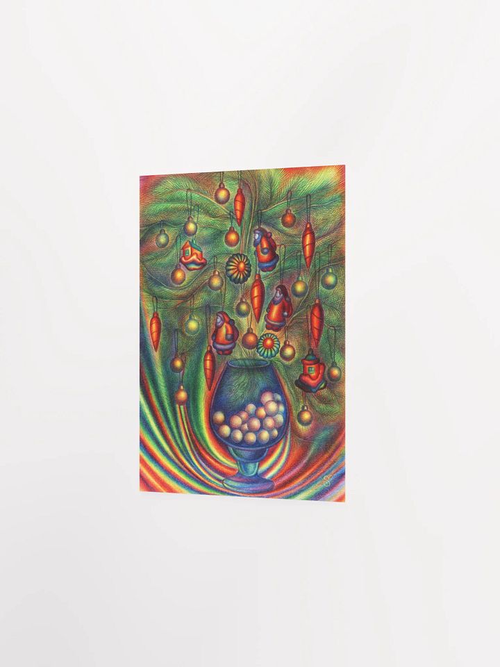 Whimsical Christmas Tree Poster - Christmas Still Life product image (2)