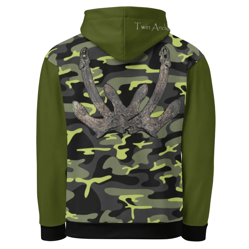 Green & Camouflage Anchor Hoodie product image (1)