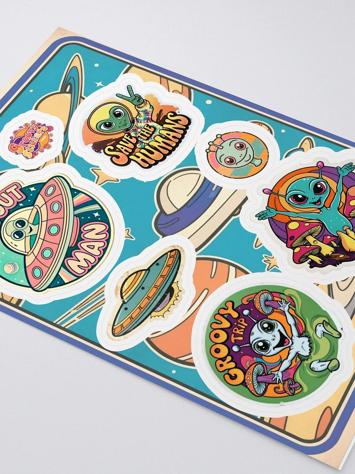 Psychedelic Alien Sticker Sheet product image (2)