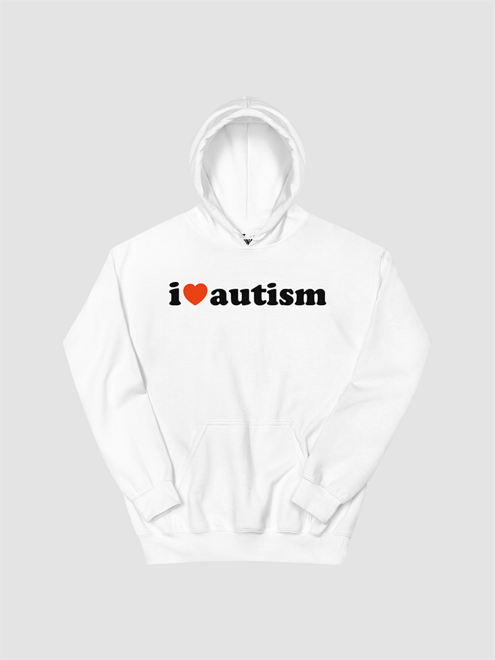 I Heart Autism White Hoodie product image (1)