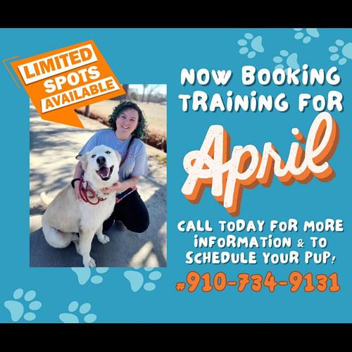 UPDATE! AS OF 03/26/2025 WE ARE BOOKED FOR APRIL TRAINING! Call Today to speak with the Ruff Trainer & get your pup on the sc...