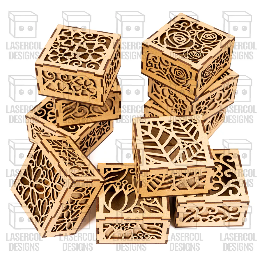 10 Boxes Set 1 (2 Sizes) - Laser Cut Files product image (8)