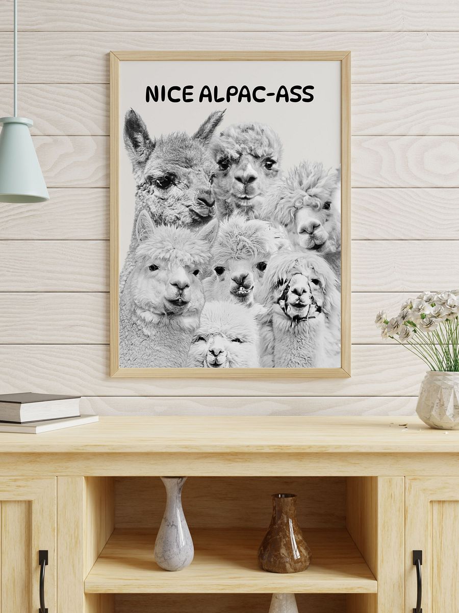 Black and White Alpacas Bathroom Downloadable Wall Art product image (4)