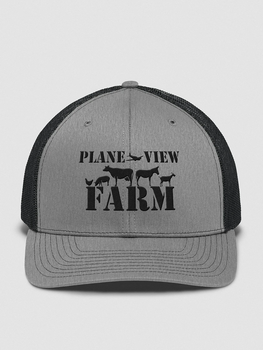 Plane View Logo Hat - Embroidered Trucker Hat - Black product image (3)
