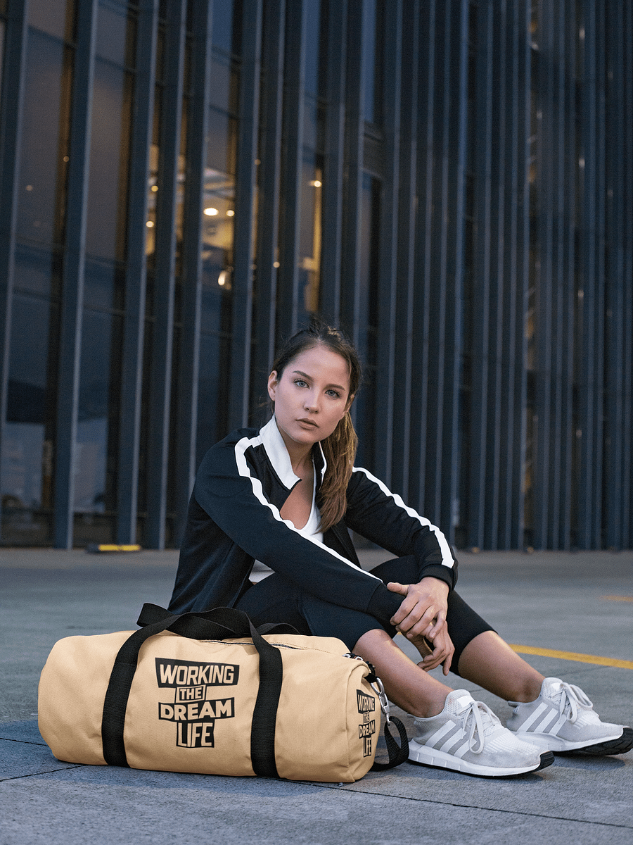 Cream All-Over Print Duffle Bag – Working The Dream Life | Premium Travel & Work Lifestyle Statement product image (3)