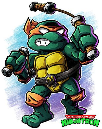 Cowabunga! Here's my artwork of Michelangelo from Teenage Mutant Ninja Turtles! Based on the original 1980s action figure.
Ma...