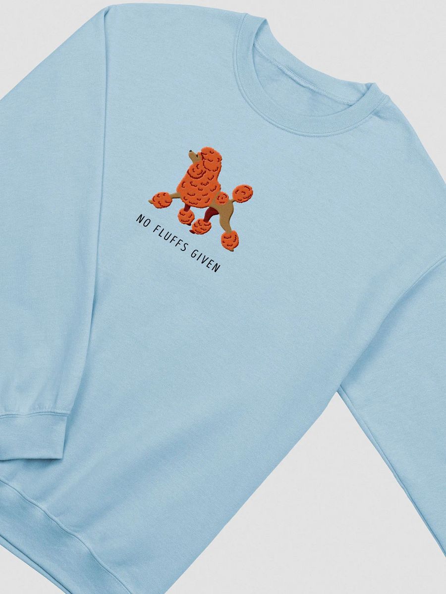 No Fluffs Given Sweatshirt (Embroidered) of a Standard Poodle(Orange) product image (5)