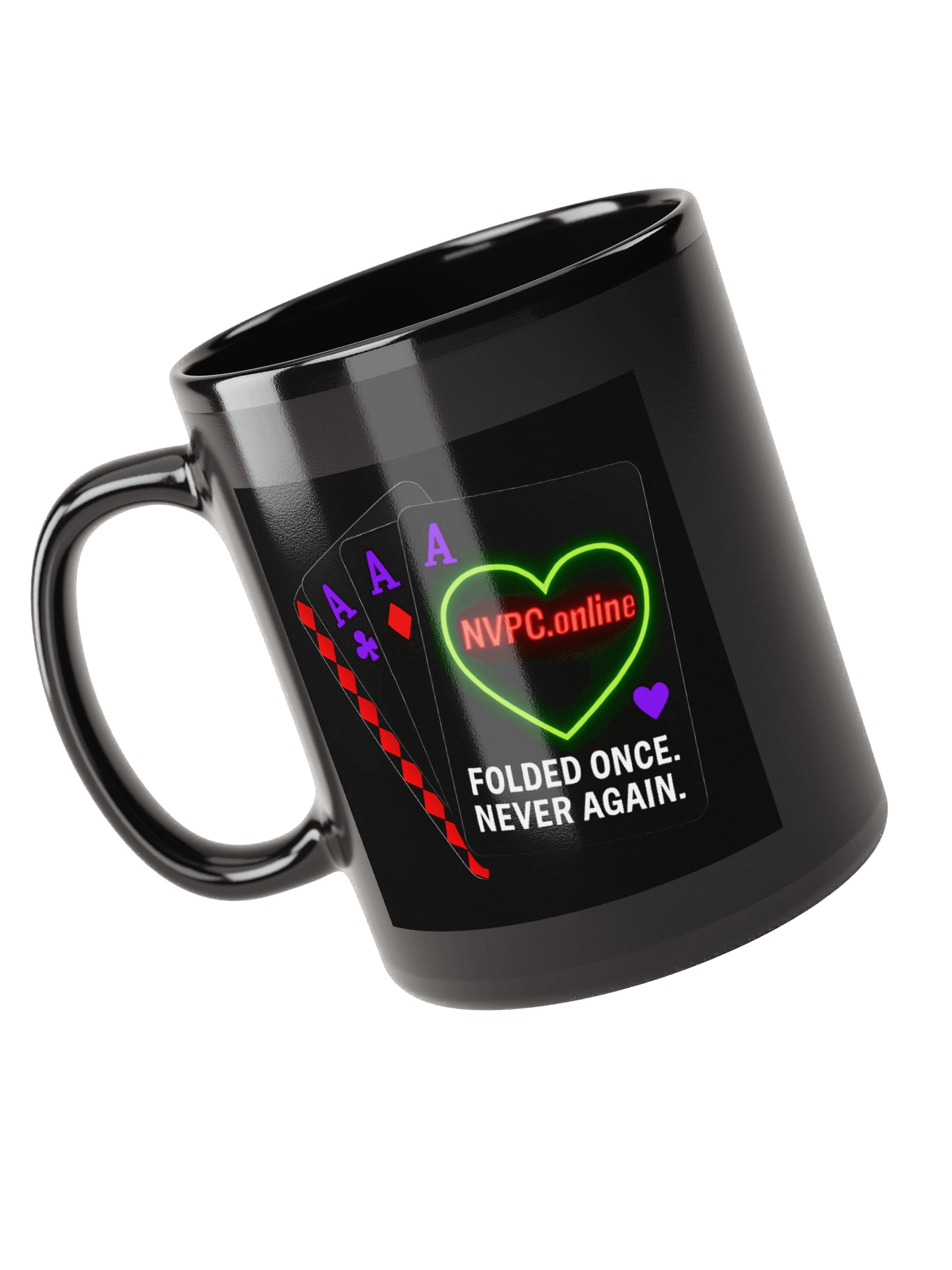 Black Folded "Folded Once - Never Again" Mug - Neon Edition product image (3)