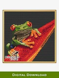 Red-eyed Tree Frog 2: Reptile Cross Stitch Pattern PDF product image (1)