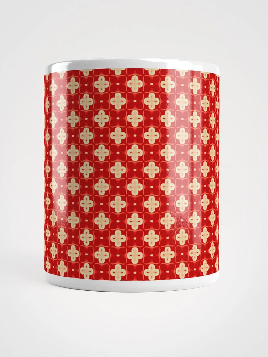 Red & Cream Seamless Patterned Ceramic Mug product image (5)
