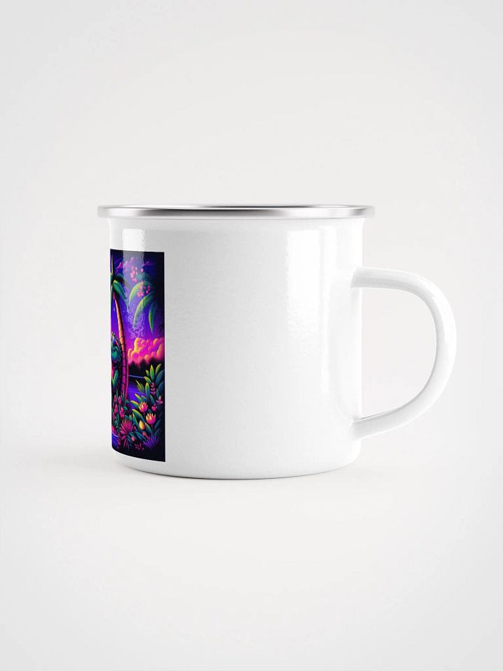 Retro-Futuristic Alligator Enamel Mug product image (1)