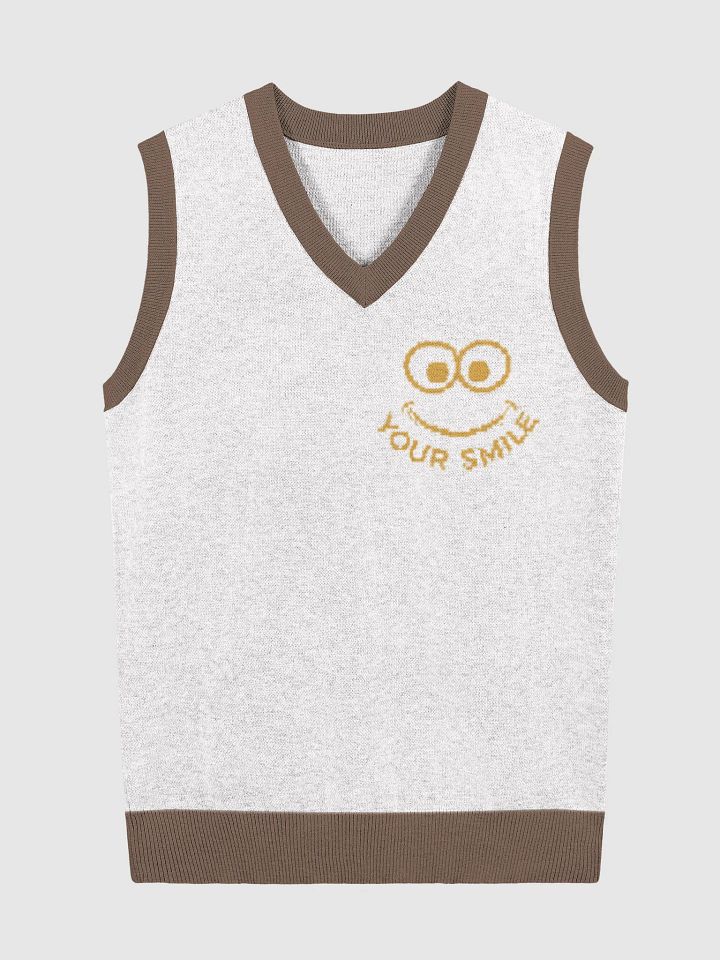 Your Smile Knitted V Neck Vest product image (5)