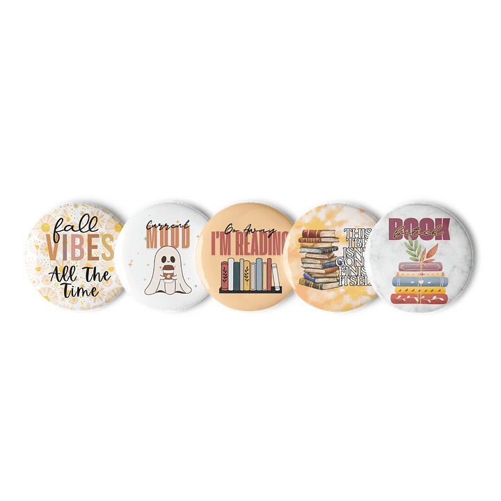 Bookish Soul Buttons-Set of 5 product image (1)