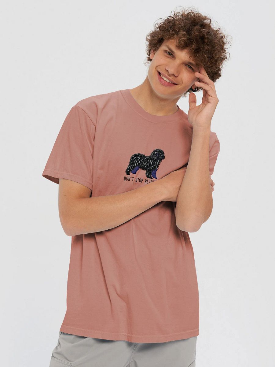 Don't Stop Retrievin' T-Shirt(Embroidered) of a Spanish Water Dog(Black) product image (21)