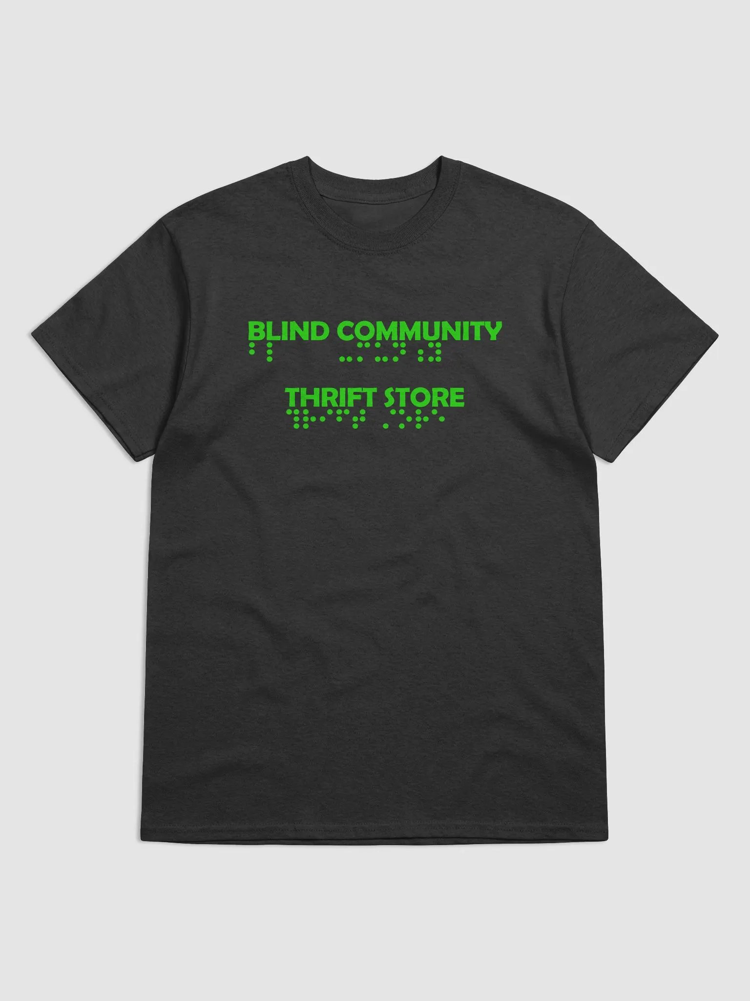 T Shirt Green Braille Logo product image (1)