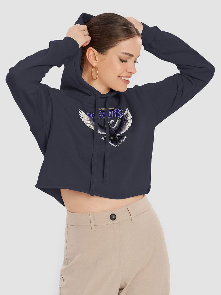 Lady's Fierce Ravens Fleece Crop Hoodie | NFL | Home Locker product image (2)