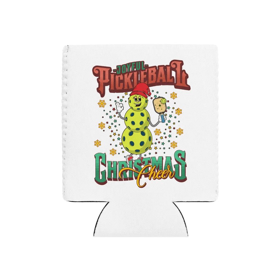 Joyful Pickleball Christmas Cheer Snowman Can Cooler product image (1)