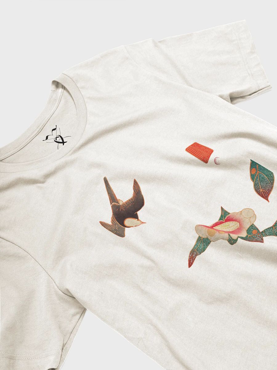 Swallow and Camellia Print Bella+Canvas Unisex Supersoft T-Shirt product image (26)