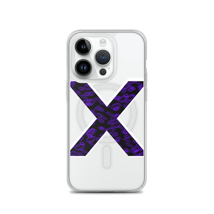 Black X Purple Lipstick Kisses Phone Case product image (2)