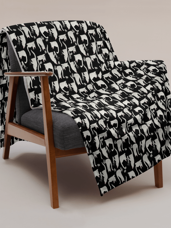 Bad Cats Knocking Stuff Over Throw Blanket, Black product image (11)