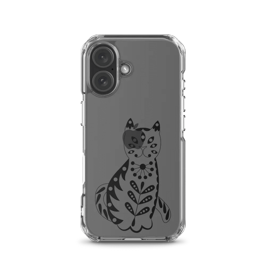Scandi cat Sleek Clear Vision iPhone® Case product image (23)