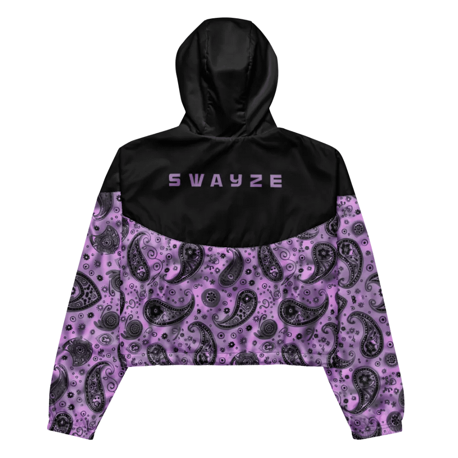 Purple Paisley Gang Crop Hoodie Windbreaker product image (3)