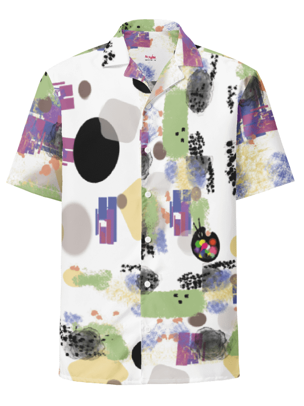 AbstractWear #1 Unisex Hawaiian Style Shirt/White product image (1)