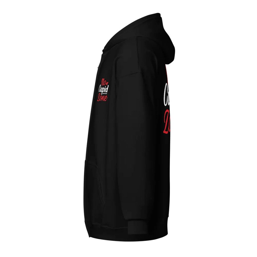 No Cupid Zone Zip Up Hoodie (Front & Back) product image (5)