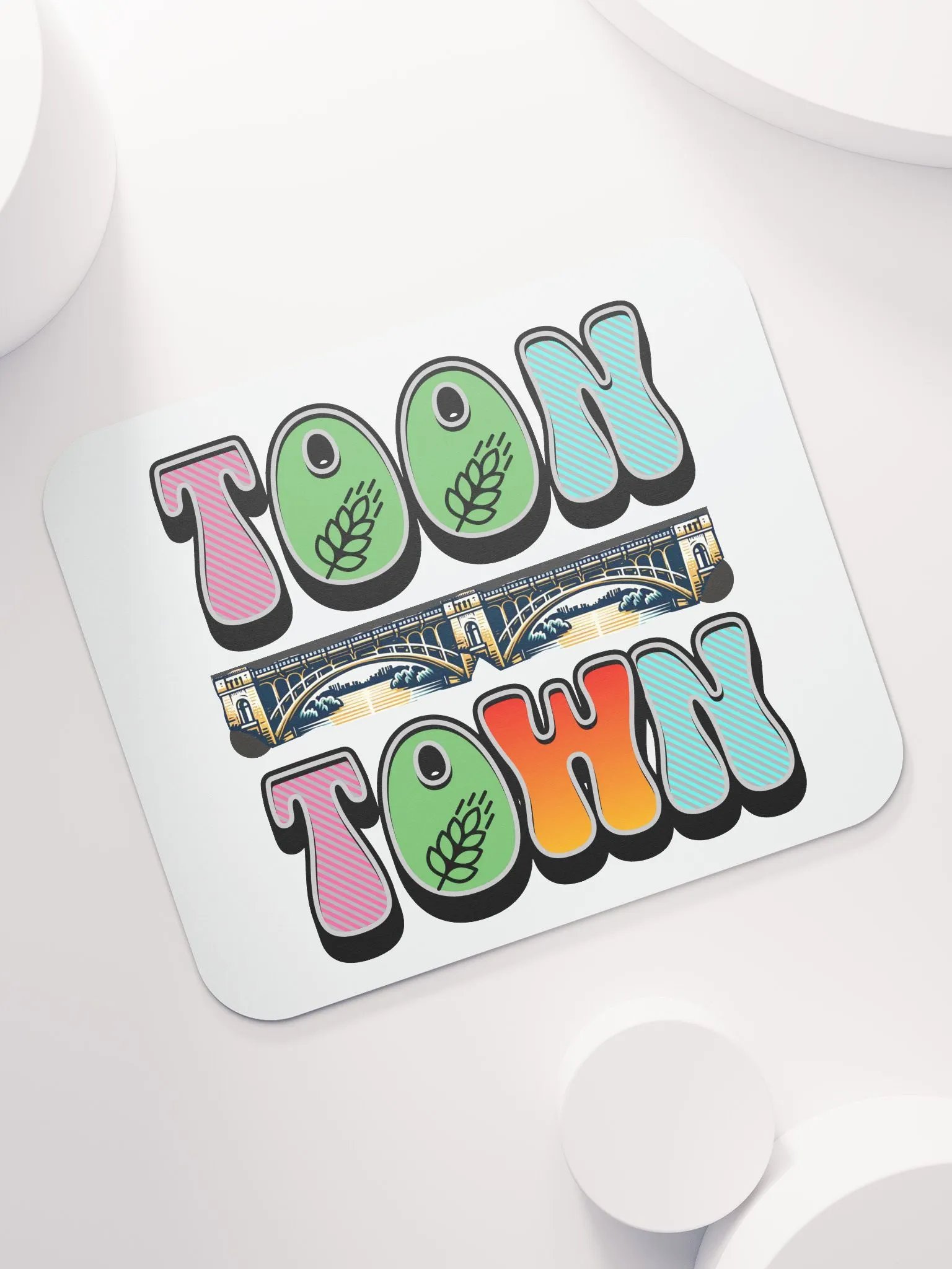 Toon Town Saskatoon Bridge Mouse Pad product image (5)