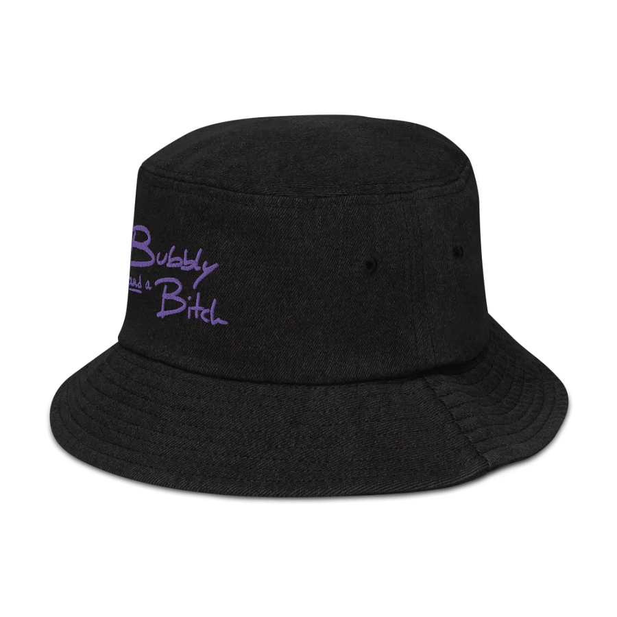 Bubbly and a B*tch (purple) embroidered denim bucket hat product image (24)