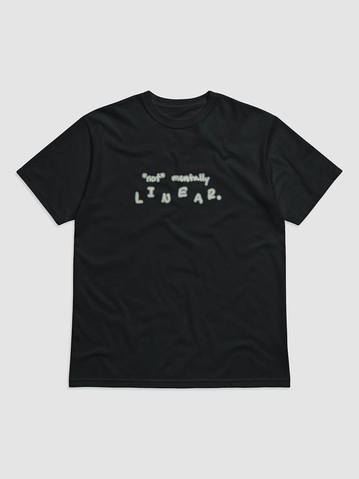 *not* mentally linear (lined design, #96B697) unisex eco tee product image (1)