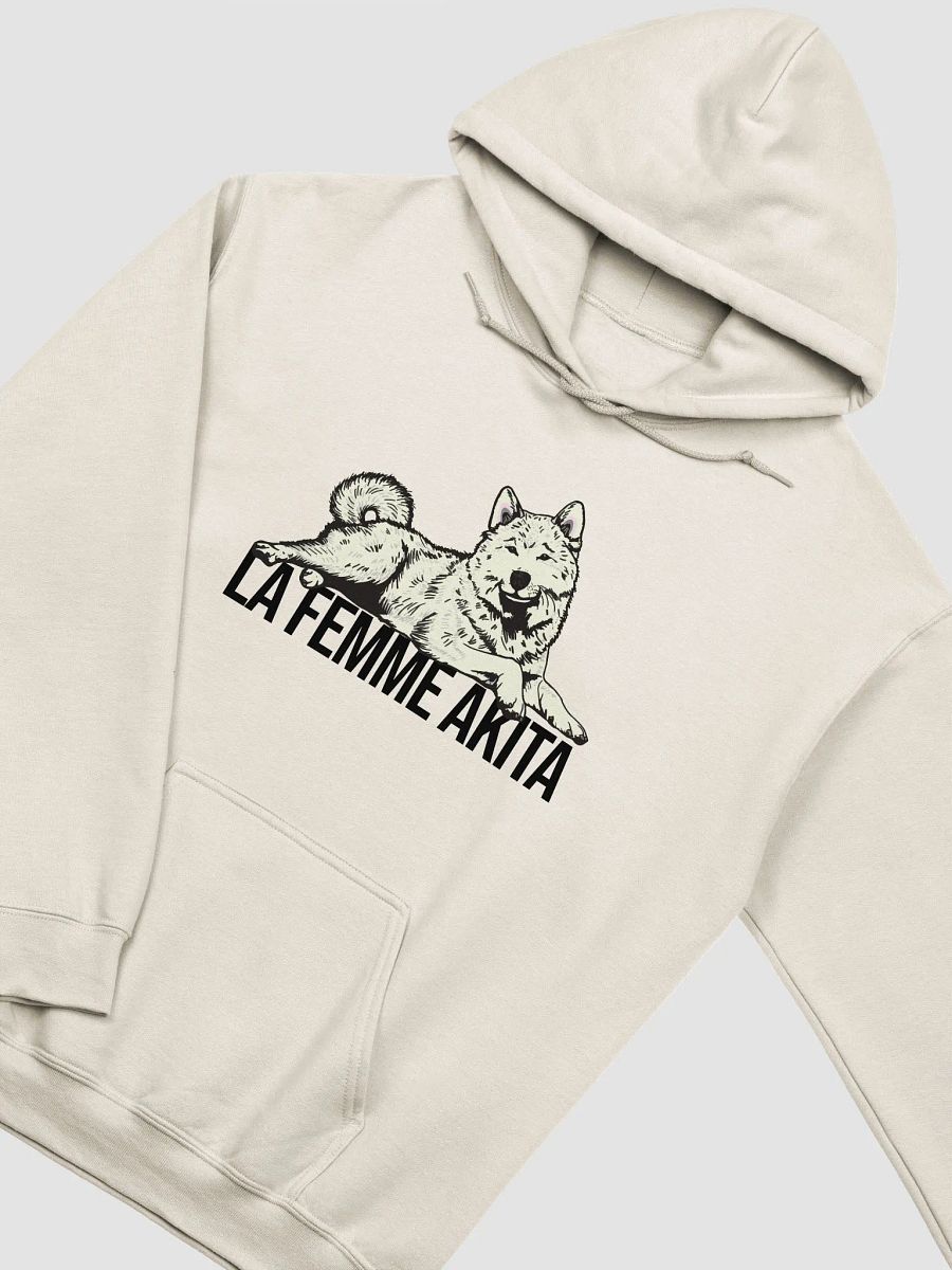 La Femme Akita Hooded Sweatshirt of an Akita Inu (White) | Funny Hoodie for Akita Paw-rents product image (22)