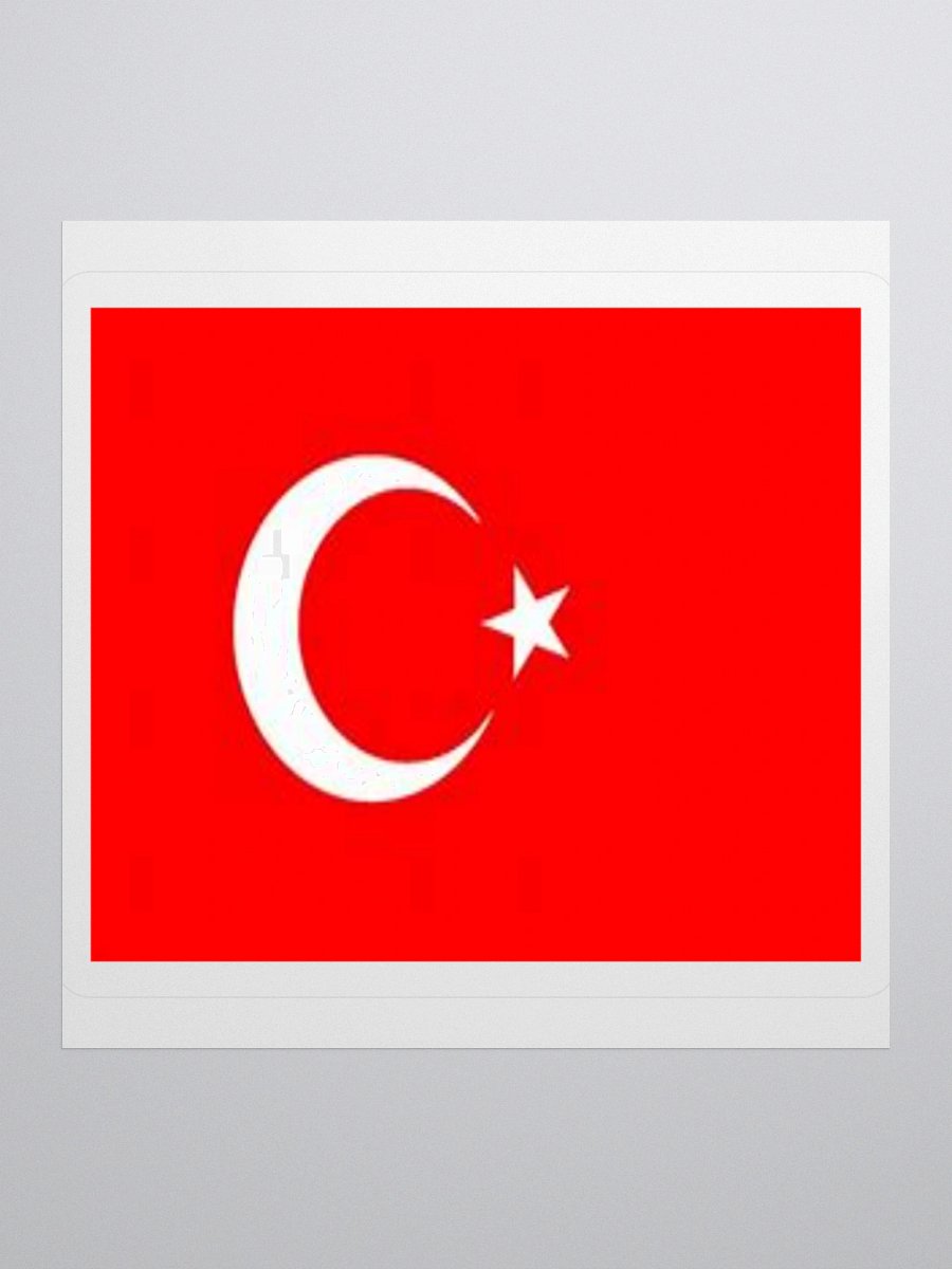 Turkey Flag Sticker | Crescent Star Design | Durable Vinyl | 3 Sizes product image (2)
