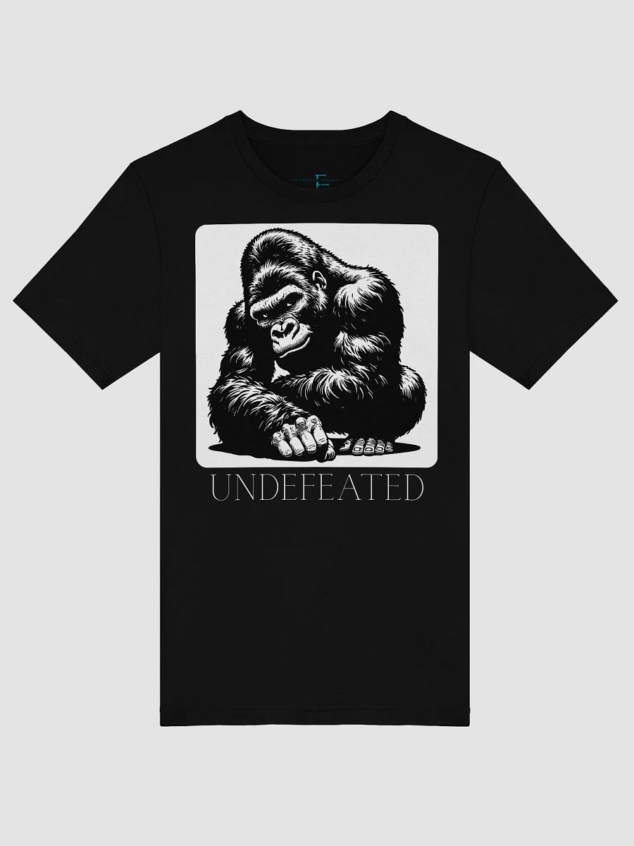 Leaning Gorilla "UNDEFEATED" Black & White Tee | Bella + Canvas 3001 Unisex Shirt product image (38)