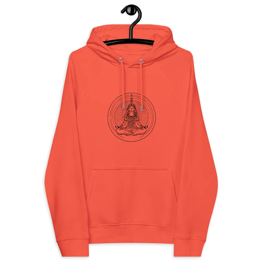 [Meditation 2 - Black] - Unisex Eco Raglan Hoodie product image (7)
